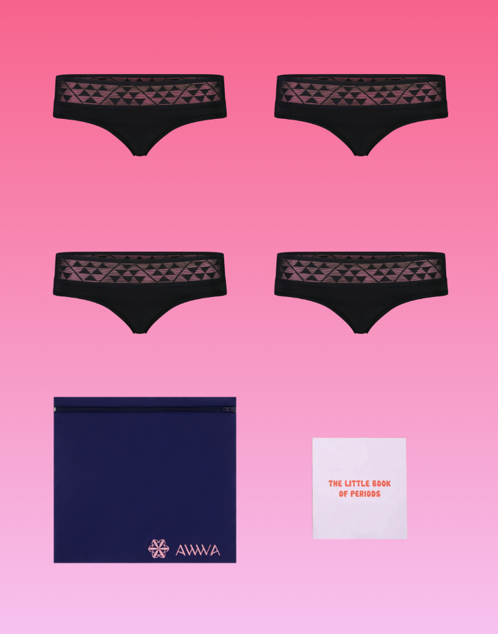 Teen Period Kit - 4 pack Hipster Brief