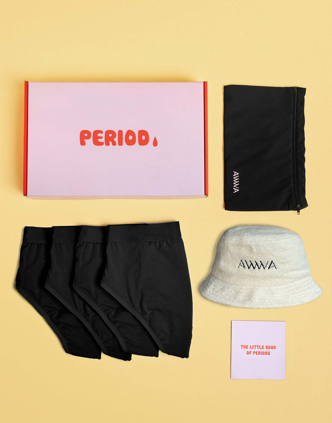 Period Kit - 4 pack Briefs BLACK