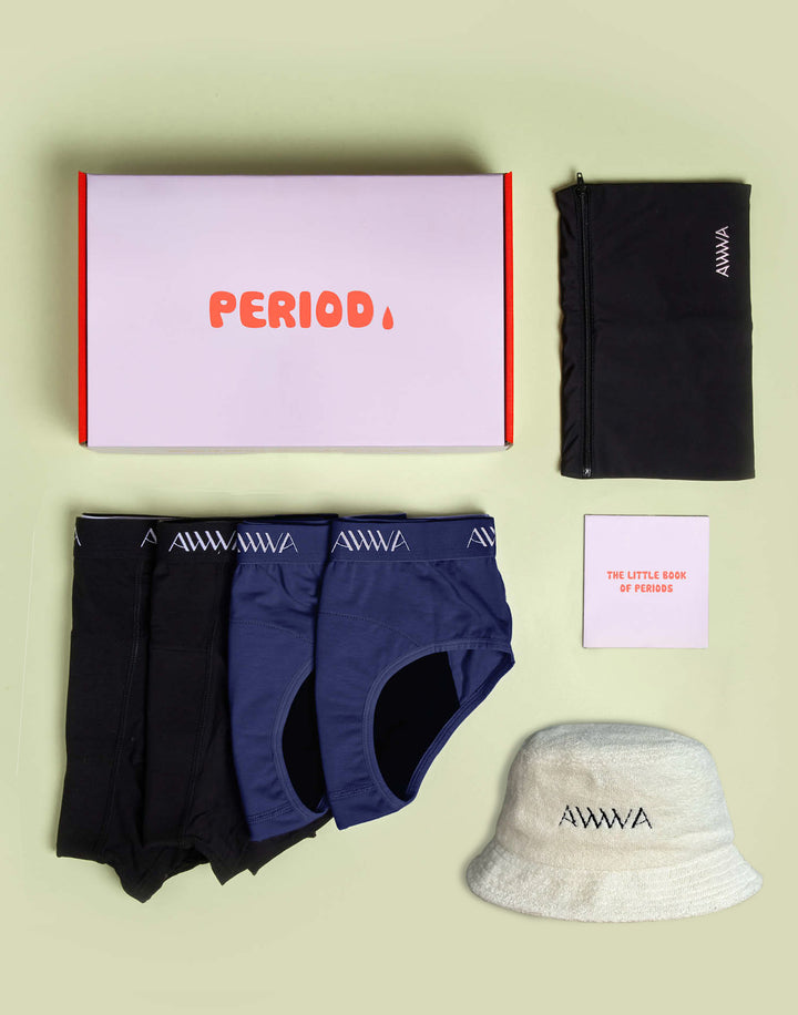Period Kit - 4 pack mixed Period Boxers & Briefs